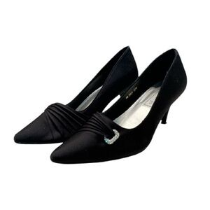 Touch Ups Deep Navy Satin Heels